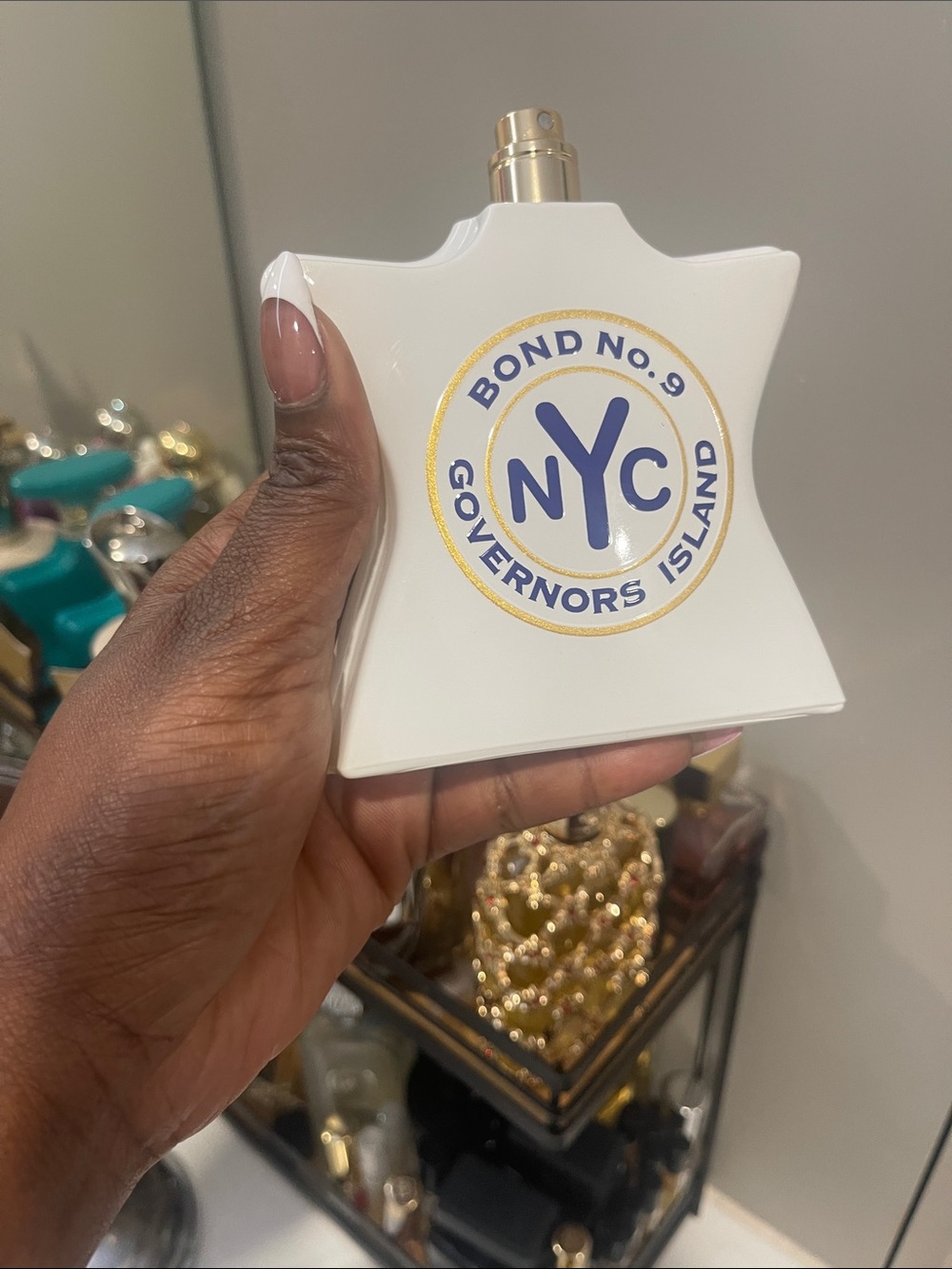 NYC Governors Island White Ceramic Bottle - Picture 2 of 2